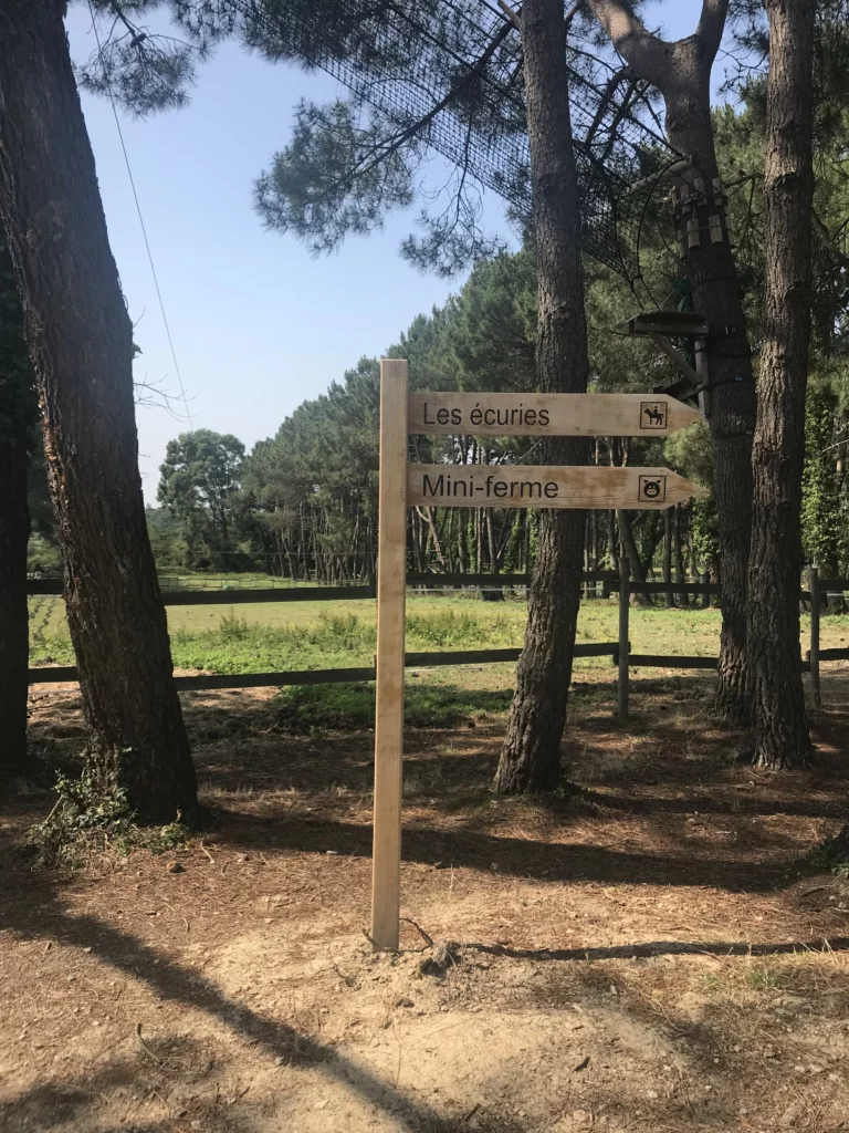 Panneaux signalétiques avec plusieurs flèches sur un même poteau